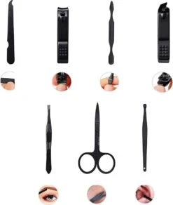 Fritzline© Manicureset 7 Delig - Nagelset Incl. Nagelvijl & Nagelknipper - Nagel Verzorging - Zwart -Cosmetica Serie Winkel 1014x1200 2