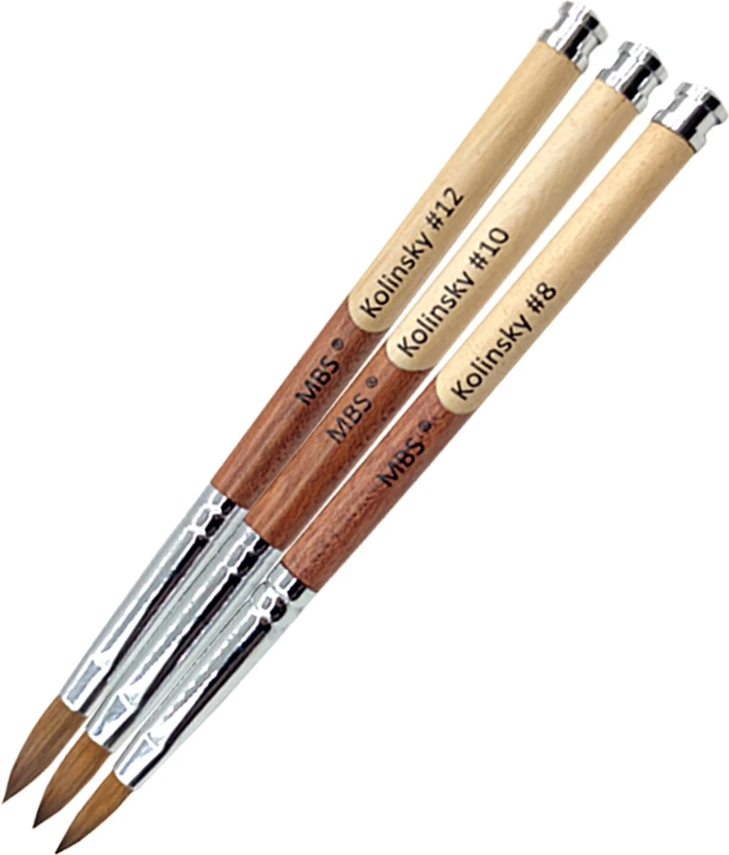 KOLINSKY ACRYL PENSEEL #12 - Kolinsky Penseel - Acryl Penseel - Acryl Nagels - Hout 4 KOLINSKY ACRYL PENSEEL #12 - Kolinsky Penseel - Acryl Penseel - Acryl Nagels - Hout - Afbeelding 2