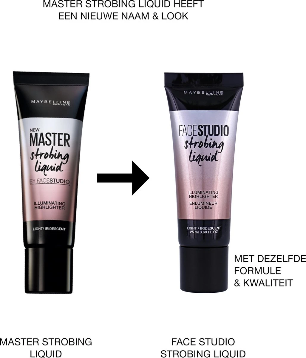 Maybelline Master Strobing Liquid - 100 Light 4 Maybelline Master Strobing Liquid - 100 Light - Afbeelding 2