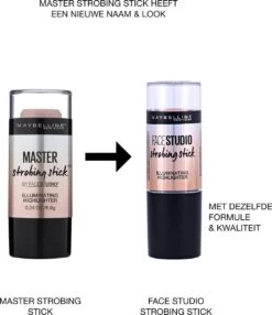 Maybelline Master Studio Strobing Highlighter Stick - 100 Light 22 Maybelline Master Studio Strobing Highlighter Stick - 100 Light -Cosmetica Serie Winkel 1037x1200 1
