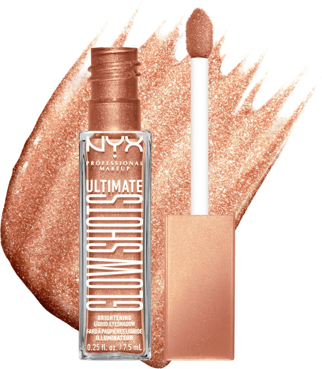 NYX Professional Makeup Ultimate Glow Shots - UGS08 Twisted Tangerine - Vloeibare Oogschaduw 4 NYX Professional Makeup Ultimate Glow Shots - UGS08 Twisted Tangerine - Vloeibare Oogschaduw - Afbeelding 2