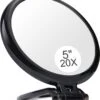 5 Inch, 20X Vergrootspiegel, Tweezijdige Spiegel, 20X/1X Vergroting, Opvouwbare Make-upspiegel Met Handheld/standaard, Gebruik Voor Make-up Toepassing, Pincet En Mee-eter/onzuiverheid Verwijdering