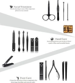 Nagelknipper Set - Pedicureset - 15 Delige - Roestvrij Staal - Met Draagkoffer - Geel Zwart -Cosmetica Serie Winkel 1088x1200 4