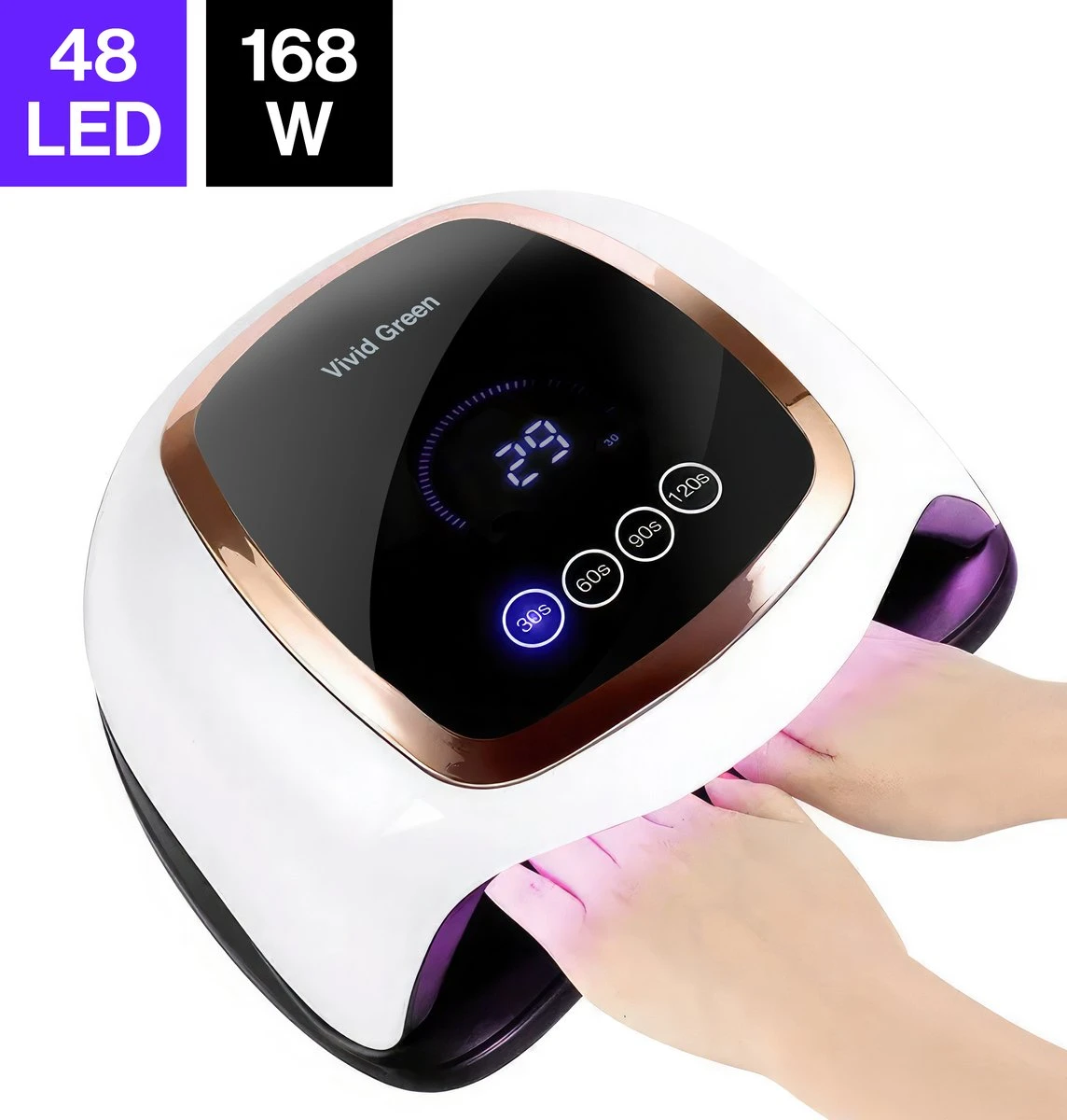 Vivid Green UV Lamp Gelnagels - Led Nagellamp - Gellak Nagel Lamp - Nageldroger - Naggellak Droger - Nagels - 168W 3 Vivid Green UV Lamp Gelnagels - Led Nagellamp - Gellak Nagel Lamp - Nageldroger - Naggellak Droger - Nagels - 168W