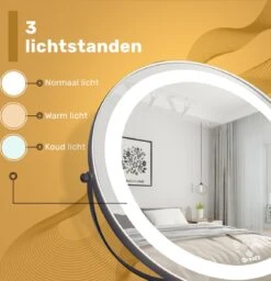 Great's® Make Up Spiegel Met LED Verlichting - ⌀ 40cm - Visagie Spiegel Rond - Extra Close Up Spiegeltje 10x - Zwart 12 Great's® Make Up Spiegel Met LED Verlichting - ⌀ 40cm - Visagie Spiegel Rond - Extra Close Up Spiegeltje 10x - Zwart -Cosmetica Serie Winkel 1157x1200 3