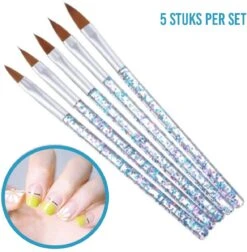 Jawes- Acryl Penselen- 5 Stuks - Acryl Nagels- Arcylpenselen- Acryl- Nagels- Polygel- Nagellak- Gelnagels- Gereedschap- Nagelstyliste- Gellak- Nagelgereedschap- Nail Art -Cosmetica Serie Winkel 1177x1200 8