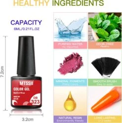 Mtssii - Gelnagel Kit - 5 Kleuren Gellak - Nude En Rood Tinten - Starterkit - Manicure Set - 54 Watt UV Lamp - Gel Nagels Starterspakket - Nepnagels - -Cosmetica Serie Winkel 1187x1200 5