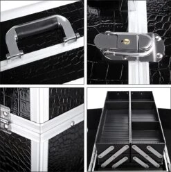 A.T. Shop Cosmeticakoffer, Make-up Koffer, Beauty Case, Bewaren Van Make-up, Nagellak. Zwart 15 A.T. Shop Cosmeticakoffer, Make-up Koffer, Beauty Case, Bewaren Van Make-up, Nagellak. Zwart -Cosmetica Serie Winkel 1196x1200 16