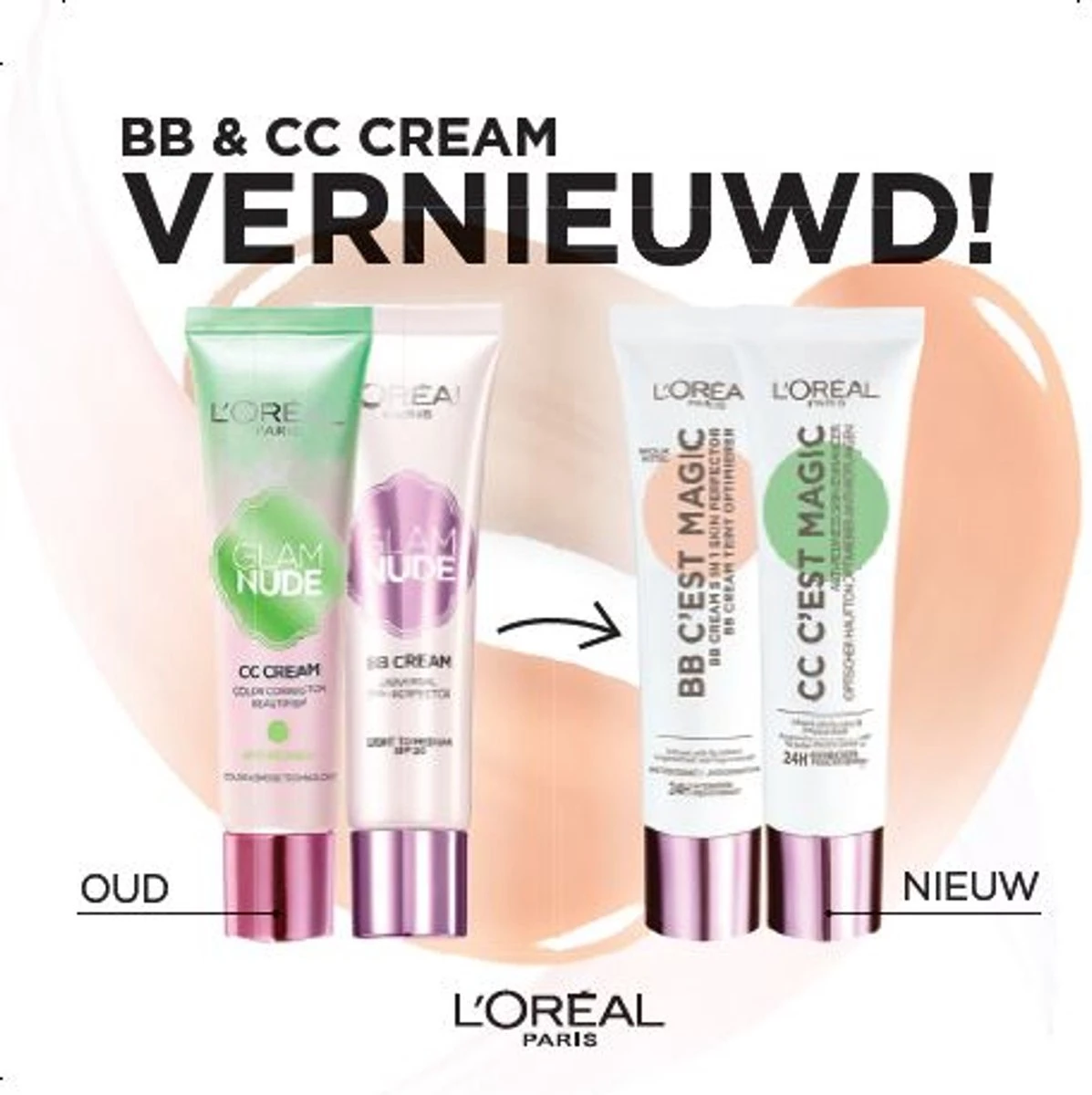 L’Oréal Paris - C'est Magic - Anti-roodheid Crème - CC Cream - 30 Ml 4 L’Oréal Paris - C'est Magic - Anti-roodheid Crème - CC Cream - 30 Ml - Afbeelding 2