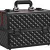 Make-upkoffer, Kapperskoffer, Cosmeticakoffer, Lege Nagelkoffer, Multikoffer, Afsluitbaar Voor Nageldesign/massageolie/fotoapparatuur, 34,7 X 22,2 X 25 Cm , Volledig Zwart HM-YAHEE-411233 -Cosmetica Serie Winkel 1200x1038 3
