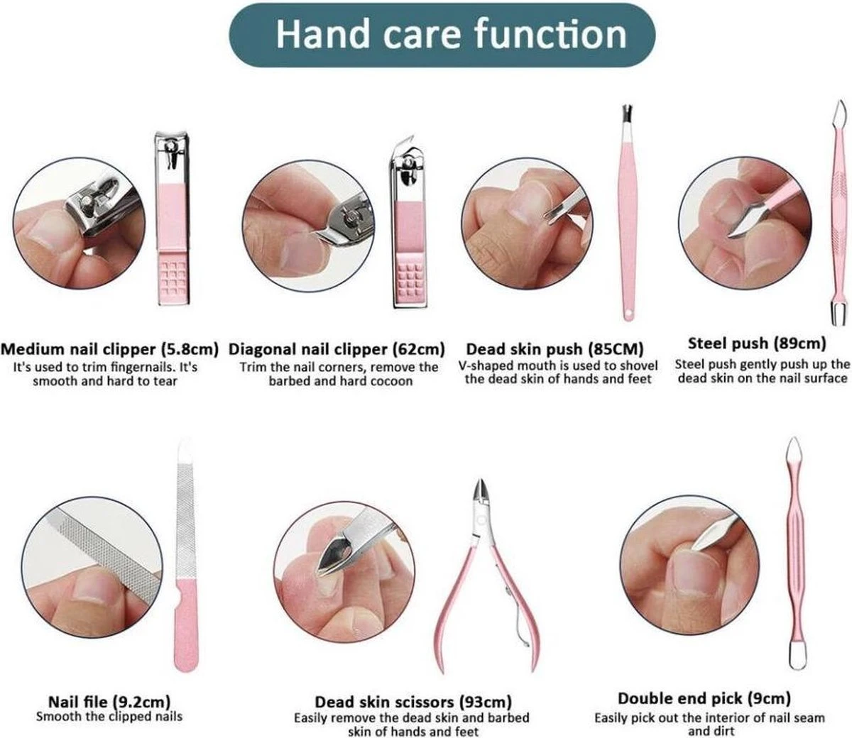 Luxe 18-delige Manicure Set - Manicure Pedicure Set- Nagelverzorging- Met Opbergetui 6 Luxe 18-delige Manicure Set - Manicure Pedicure Set- Nagelverzorging- Met Opbergetui - Afbeelding 4
