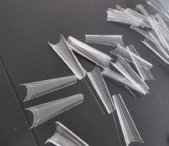 Merkloos Gel Flex 250 Nageltips Met Lijm - Transparant XXL Long Coffin Half Cover C Nail Tips- French Nail Art Acryl Nagels & Gelnagels -Hoge Kwaliteit -Cosmetica Serie Winkel 1200x1042 2
