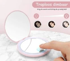 Led-verlichte Oplaadbare Compacte Make-up Spiegel Rond |1 X 2 X Vergroting | Make-upspiegel | Zakspiegel | Handspiegel | Reisspiegel | Dimbaar|als Cadeau | USB-lader | Rond | Zwart 14 Led-verlichte Oplaadbare Compacte Make-up Spiegel Rond |1 X 2 X Vergroting | Make-upspiegel | Zakspiegel | Handspiegel | Reisspiegel | Dimbaar|als Cadeau | USB-lader | Rond | Zwart -Cosmetica Serie Winkel 1200x1056 7