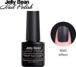 Jelly Bean Nail Polish Gel Nagellak - Gellak - Matte Topcoat - Matt Top Coat - UV Nagellak 8ml