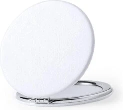 Merkloos Spiegeltje | Mini Spiegel | Zak Spiegel | Make Up Spiegeltje | Dubbele Klapspiegel - Wit