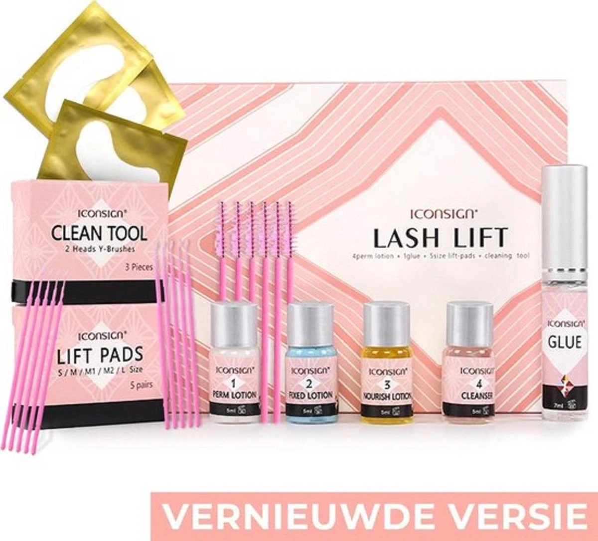 Iconsign Nieuwste Upgraded Wimper Lifting Set - Lash Lift Set Met Extra Sterke Lijm– Lashlift - Nieuw In 2021 - Permanent En Fixatietijd Slechts 12-15 Minuten - Vernieuwde Wimperlifting Set – Lash Lift Kit - Uitgebreide Versie 25 Delig 3 Iconsign Nieuwste Upgraded Wimper Lifting Set - Lash Lift Set Met Extra Sterke Lijm– Lashlift - Nieuw In 2021 - Permanent En Fixatietijd Slechts 12-15 Minuten - Vernieuwde Wimperlifting Set – Lash Lift Kit - Uitgebreide Versie 25 Delig - Afbeelding 2