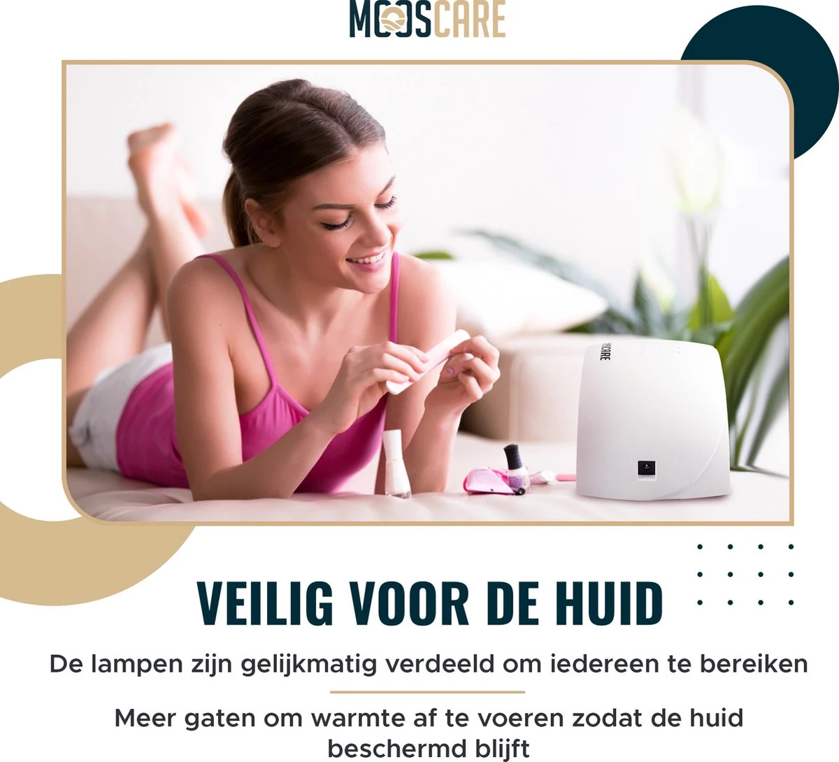MOOSCARE 36 Watt LED Lamp Voor Gellak Nagels – Nageldroger – Gellak Lamp - UV Lamp Gelnagels - Nail Art Nagellamp - Gel Nagellak Nageldroger 8 MOOSCARE 36 Watt LED Lamp Voor Gellak Nagels – Nageldroger – Gellak Lamp - UV Lamp Gelnagels - Nail Art Nagellamp - Gel Nagellak Nageldroger - Afbeelding 6