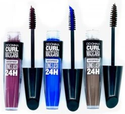 D'Donna - Curl Mascara - Blauw - Waterproof - 1 Flesje Met 8 Gram Inhoud -Cosmetica Serie Winkel 1200x1096