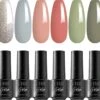 Lovae Cosmetics Gellak - 6-delige Set - Gel Nagellak - Coral Green - Gellac - 8ML -Cosmetica Serie Winkel 1200x1111 1