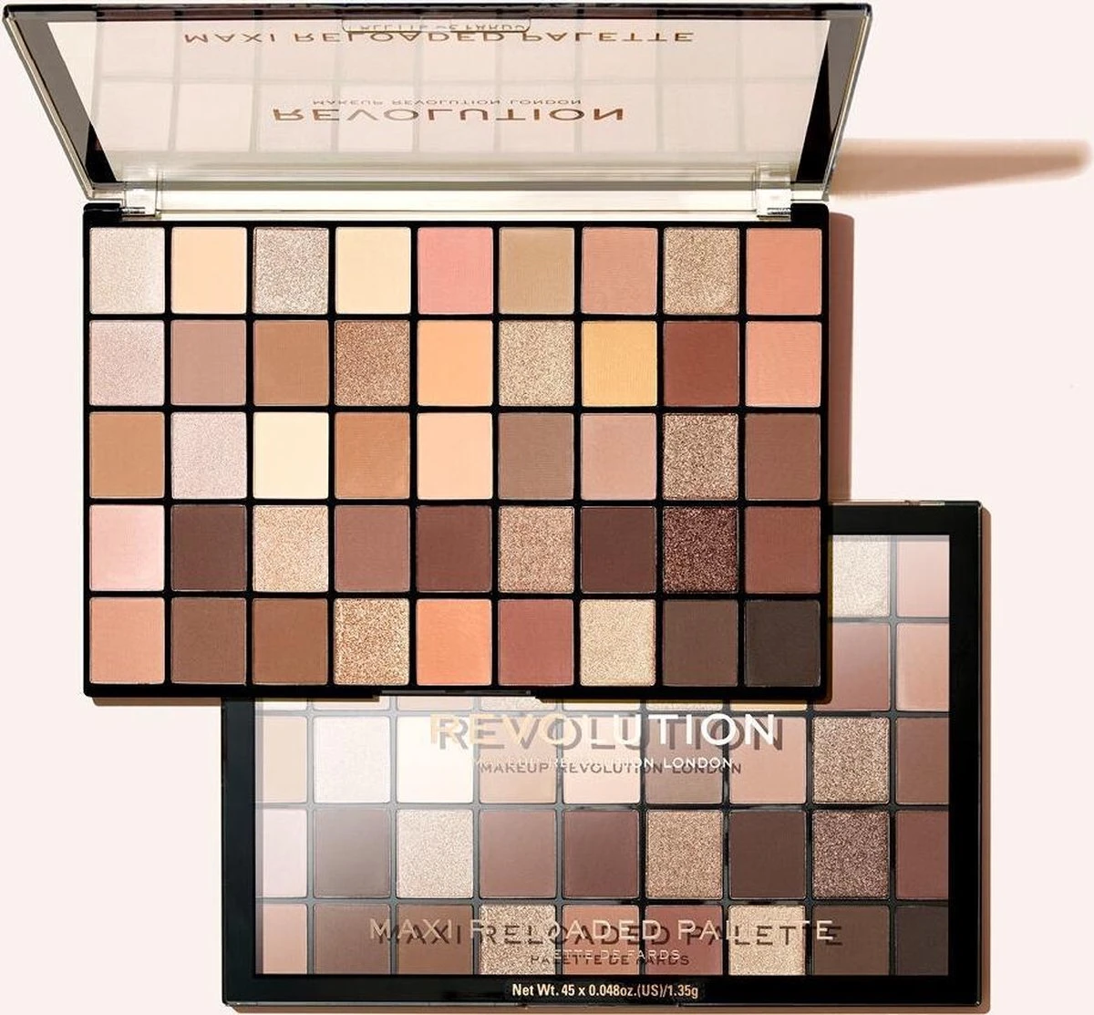 Makeup Revolution - Maxi Reloaded Palette - Nudes - Oogschaduw 4 Makeup Revolution - Maxi Reloaded Palette - Nudes - Oogschaduw - Afbeelding 2