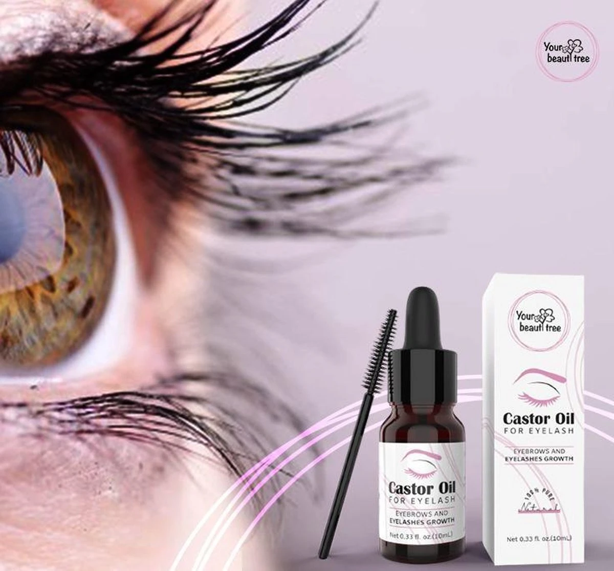 Your Beauty Tree ® Wimper Serum Met Echte Castor Olie |100% Natuurlijke Wimpergroei| Castor Oil Eyelash Serum|Wonder Olie | Wimper Groei | Wenkbrauw Serum | Lash Serum | Wimper Groeimiddel 11 Your Beauty Tree ® Wimper Serum Met Echte Castor Olie |100% Natuurlijke Wimpergroei| Castor Oil Eyelash Serum|Wonder Olie | Wimper Groei | Wenkbrauw Serum | Lash Serum | Wimper Groeimiddel - Afbeelding 9