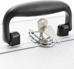 AREBOS Cosmetica Koffer - Beauty Case - Cosmetica Trolley - 15 L - Zilber -Cosmetica Serie Winkel 1200x1116 1