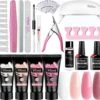 Merkloos Mtssii - POLYGEL Kit - 4 Kleuren Polygel 30ML - Roze En Wit - Starterkit - Manicure Set- Gellak - UV Lamp - Polygel Nagels Starterspakket - Nepnagels - -Cosmetica Serie Winkel 1200x1116