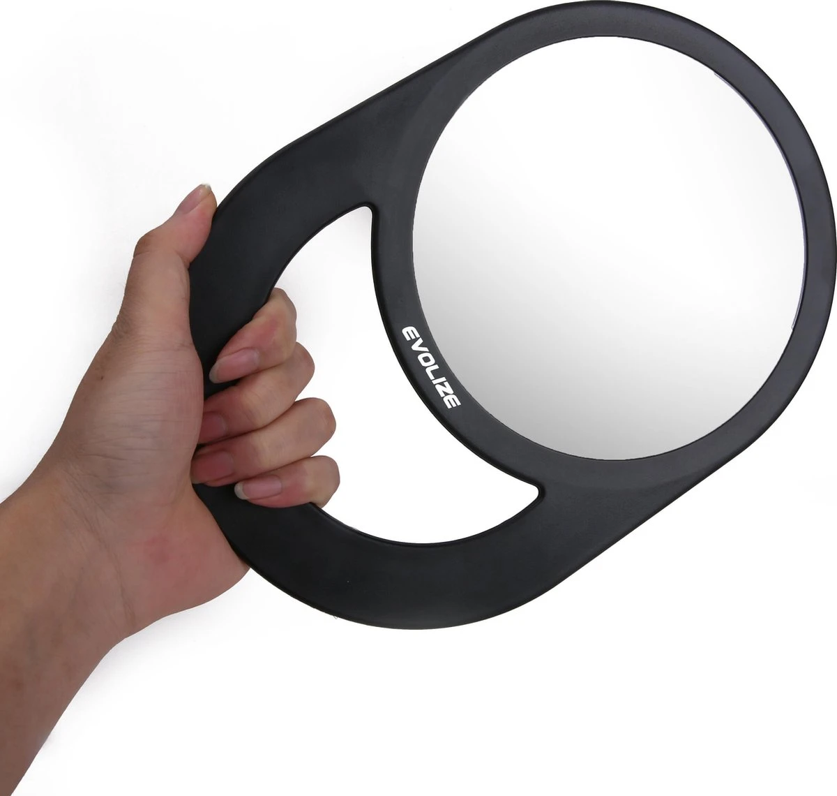 Evolize Onbreekbare Spiegel Met Handvat - Ø 16,5 Cm - Ophangbaar - Rond - Handspiegel - Kappersspiegel - Reisspiegel - Make Up - Afmeting: 28 X 19 Cm - Zwart 4 Evolize Onbreekbare Spiegel Met Handvat - Ø 16,5 Cm - Ophangbaar - Rond - Handspiegel - Kappersspiegel - Reisspiegel - Make Up - Afmeting: 28 X 19 Cm - Zwart - Afbeelding 2
