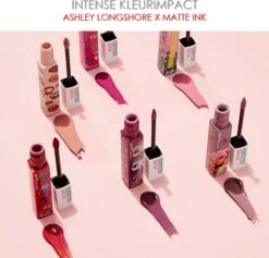 Maybelline Superstay Langhoudende Lippenstift - Matte Ink X Ashley Longshore - 95 Visionary - Paars - Limited Edition -Cosmetica Serie Winkel 1200x1150