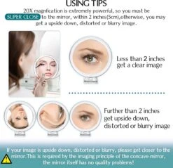 5 Inch, 20X Vergrootspiegel, Tweezijdige Spiegel, 20X/1X Vergroting, Opvouwbare Make-upspiegel Met Handheld/standaard, Gebruik Voor Make-up Toepassing, Pincet En Mee-eter/onzuiverheid Verwijdering 10 5 Inch, 20X Vergrootspiegel, Tweezijdige Spiegel, 20X/1X Vergroting, Opvouwbare Make-upspiegel Met Handheld/standaard, Gebruik Voor Make-up Toepassing, Pincet En Mee-eter/onzuiverheid Verwijdering -Cosmetica Serie Winkel 1200x1160 4