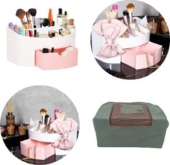Springos Make Up Organizer - Meerdere Vakken - Lade Kast - Wit/Roze -Cosmetica Serie Winkel 1200x1161 6