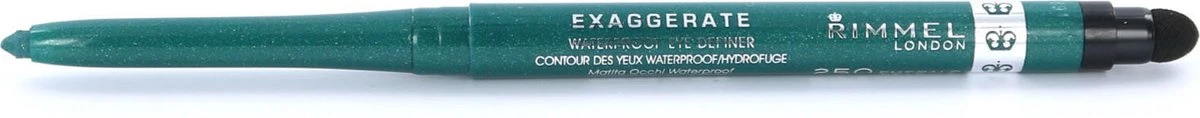 Rimmel London Rimmel Exaggerate Waterproof Eye Definer - 250 Emerald Sparkle 4 Rimmel London Rimmel Exaggerate Waterproof Eye Definer - 250 Emerald Sparkle - Afbeelding 2