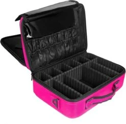 Cosmetica Koffer - Make-up Koffer Met Verstelbare Vakken - Visagie En Nagelstyliste Beauty Koffer - 40x30x14CM - Roze -Cosmetica Serie Winkel 1200x1180 8