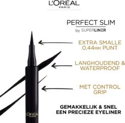 L’Oréal Paris Superliner Perfect Slim - Intense Black - Zwarte Pen Eyeliner - 4.7 Ml -Cosmetica Serie Winkel 1200x1181