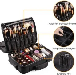 Cosmetica Koffer - Make-up Koffer Met Verstelbare Vakken - Visagie En Nagelstyliste Beauty Koffer - 40x30x14CM -Cosmetica Serie Winkel 1200x1186 4