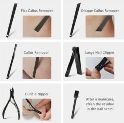 Nagelknipper Set - Pedicureset - 15 Delige - Roestvrij Staal - Met Draagkoffer - Geel Zwart -Cosmetica Serie Winkel 1200x1192 10
