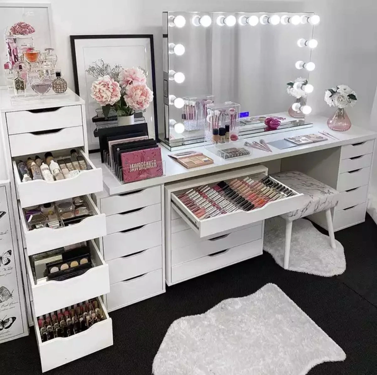 Jumanah® Collections "Sorted" - Medium - Set A - Make Up Organizer Ladeverdeler Transparant Acryl- Ikea Alex 9 Ladeblok 4 Jumanah® Collections "Sorted" - Medium - Set A - Make Up Organizer Ladeverdeler Transparant Acryl- Ikea Alex 9 Ladeblok - Afbeelding 2