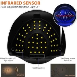 2022 Nageldroger - 280W/66 LEDs - Nagellamp - Nieuw Nageldroger - Wit/Zwart - Manicure/Pedicure Handen En Voeten - Gellak - Gelnagels - Acrylnagels - Top Coat - Matte Top Coat - Led Nagellamp - Uv Nagellamp - Nagels - Nagellak Droger - Tafellamp -Cosmetica Serie Winkel 1200x1196 11