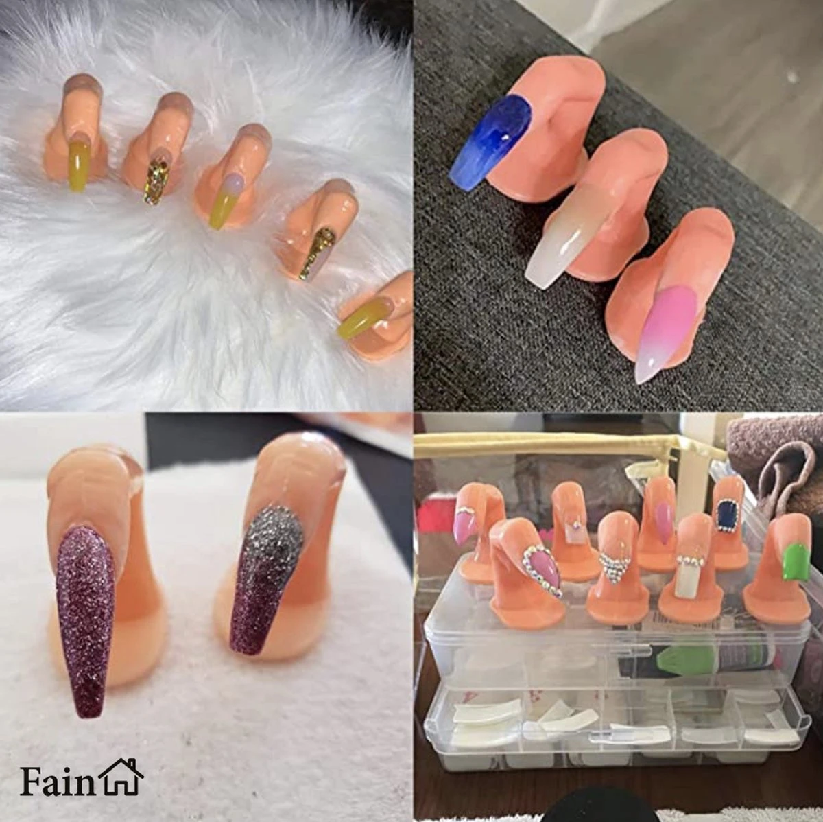 Oefenvinger Voor Nagels – Nail Art – All-in-1 Set – 5 Stuks - Nagel Set – Nail Trainer – Nail Tips – Acrylnagels Starterspakket – Nagel – Nail Trainer Hand – Oefen Hand Nagels - Nailtrainer Nagel Oefenhand 6 Oefenvinger Voor Nagels – Nail Art – All-in-1 Set – 5 Stuks - Nagel Set – Nail Trainer – Nail Tips – Acrylnagels Starterspakket – Nagel – Nail Trainer Hand – Oefen Hand Nagels - Nailtrainer Nagel Oefenhand - Afbeelding 4