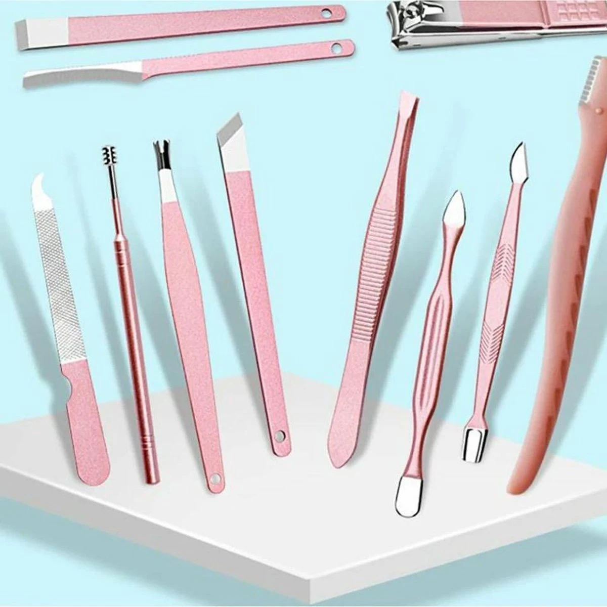 Luxe 18-delige Manicure Set - Manicure Pedicure Set- Nagelverzorging- Met Opbergetui 9 Luxe 18-delige Manicure Set - Manicure Pedicure Set- Nagelverzorging- Met Opbergetui - Afbeelding 7