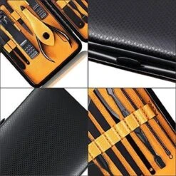 Nagelknipper Set - Pedicureset - 15 Delige - Roestvrij Staal - Met Draagkoffer - Geel Zwart -Cosmetica Serie Winkel 1200x1200 1028