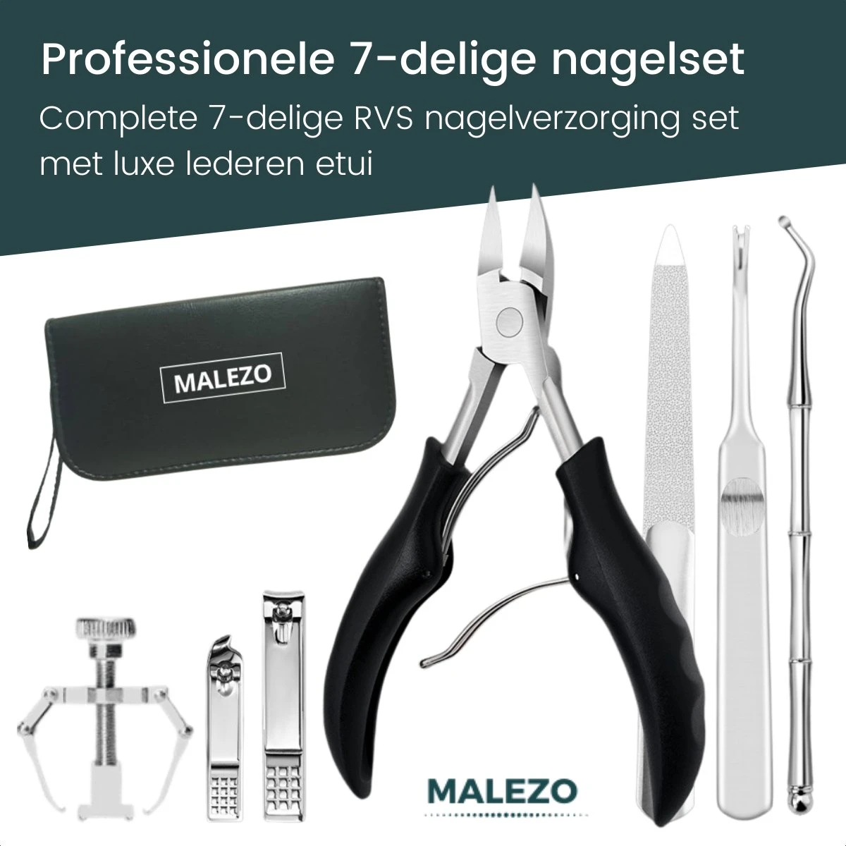 7-Delige Pedicure Set - Nagelverzorging - Nagelset Starterset - Ingegroeide Teennagel - Kalknagelproducten - Pedicuresets - RVS 3 7-Delige Pedicure Set - Nagelverzorging - Nagelset Starterset - Ingegroeide Teennagel - Kalknagelproducten - Pedicuresets - RVS