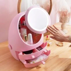Make Up Organizer Met Make Up Spiegel En Led Verlichting | Usb Opladen Make-Up Tool Organizer Cosmetische Opbergdoos Draagbare Lade Led Spiegel Make-Up Tool Kits Opbergrek Maquillage | Make Up Spiegel Met Verlichting | Make Up Organizer Lades - Roze 15 Make Up Organizer Met Make Up Spiegel En Led Verlichting | Usb Opladen Make-Up Tool Organizer Cosmetische Opbergdoos Draagbare Lade Led Spiegel Make-Up Tool Kits Opbergrek Maquillage | Make Up Spiegel Met Verlichting | Make Up Organizer Lades - Roze -Cosmetica Serie Winkel 1200x1200 1078