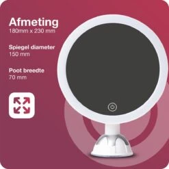 Innovision Make Up Spiegel Met Verlichting En Zuignap - 360° Verstelbaar - 10x Vergroot -Cosmetica Serie Winkel 1200x1200 1115