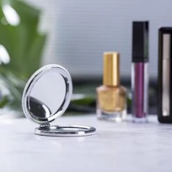 Merkloos Spiegeltje | Mini Spiegel | Zak Spiegel | Make Up Spiegeltje | Dubbele Klapspiegel - Wit -Cosmetica Serie Winkel 1200x1200 1139