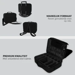 Cosmetica Koffer - Make-up Koffer Met Verstelbare Vakken - Visagie En Nagelstyliste Beauty Koffer - 37x27x13CM -Cosmetica Serie Winkel 1200x1200 1198