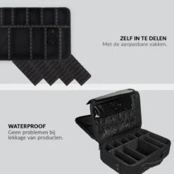 Cosmetica Koffer - Make-up Koffer Met Verstelbare Vakken - Visagie En Nagelstyliste Beauty Koffer - 35x25x11CM -Cosmetica Serie Winkel 1200x1200 1202