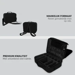 Cosmetica Koffer - Make-up Koffer Met Verstelbare Vakken - Visagie En Nagelstyliste Beauty Koffer - 35x25x11CM -Cosmetica Serie Winkel 1200x1200 1205