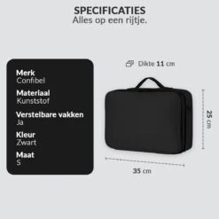Cosmetica Koffer - Make-up Koffer Met Verstelbare Vakken - Visagie En Nagelstyliste Beauty Koffer - 35x25x11CM -Cosmetica Serie Winkel 1200x1200 1206