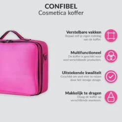 Cosmetica Koffer - Make-up Koffer Met Verstelbare Vakken - Visagie En Nagelstyliste Beauty Koffer - 40x30x14CM - Roze -Cosmetica Serie Winkel 1200x1200 1216